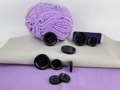 Hornimitat-Harzknöpfe, 18 mm & 25 mm (28L & 40L). 4-Loch zum Annähen für Anzüge, Hosen, Kleider, Mäntel, Jacken & Pullover