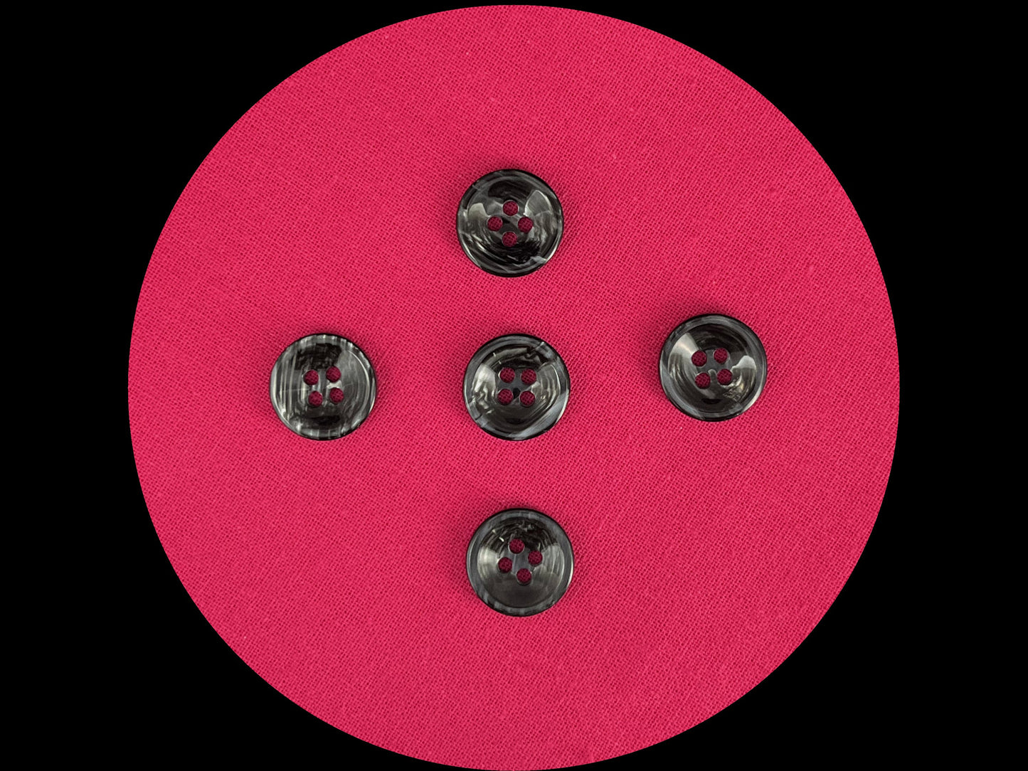 Schwarze Perlenimitat-Knöpfe, 11,5mm & 15mm (18L & 24L), neutrale & dunkle Töne 4-Loch zum Annähen für Hemden, Hosen, Blusen, Kleider & Bastelarbeiten
