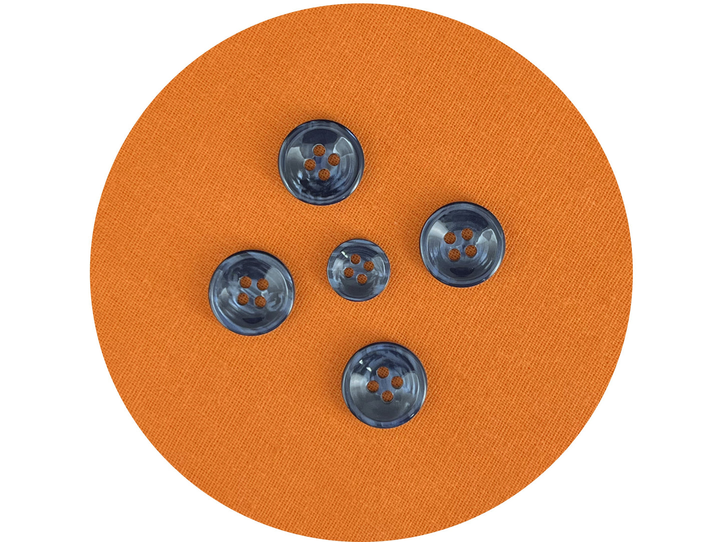 Dunkelblaue Perlenimitat-Knöpfe, 11,5 mm & 15 mm (18L & 24L), neutrale & dunkle Töne, 4-Loch zum Annähen für Hemden, Hosen, Blusen, Kleider & Bastelarbeiten
