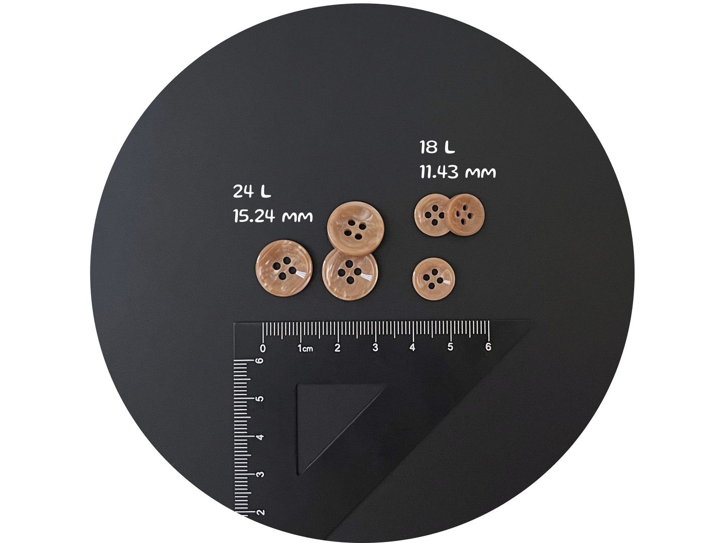 Imitation-Perlknöpfe in Braun, 11,5 mm und 15 mm (18L und 24L), neutrale und dunkle Töne, 4-Loch zum Annähen für Hemden, Hosen, Blusen, Kleider und Bastelarbeiten