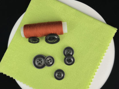 Dunkelgraue Imitationsperlenknöpfe im Vintage-Look, 15mm & 20mm (24L & 32L). 4-Loch-Annähknöpfe für Anzüge, Hosen, Kleider, Mäntel, Jacken & Pullover
