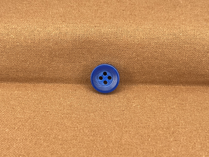 Coblat Blue Corozo Imitation Buttons, Recycled Plastic, 12.7mm (20L). 4-Hole Sew On for Shirts, Apparel, Sewing, Crafts