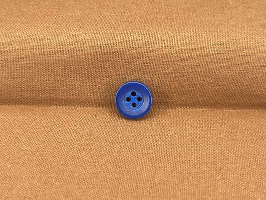 Coblat Blue Corozo Imitation Buttons, Recycled Plastic, 12.7mm (20L). 4-Hole Sew On for Shirts, Apparel, Sewing, Crafts