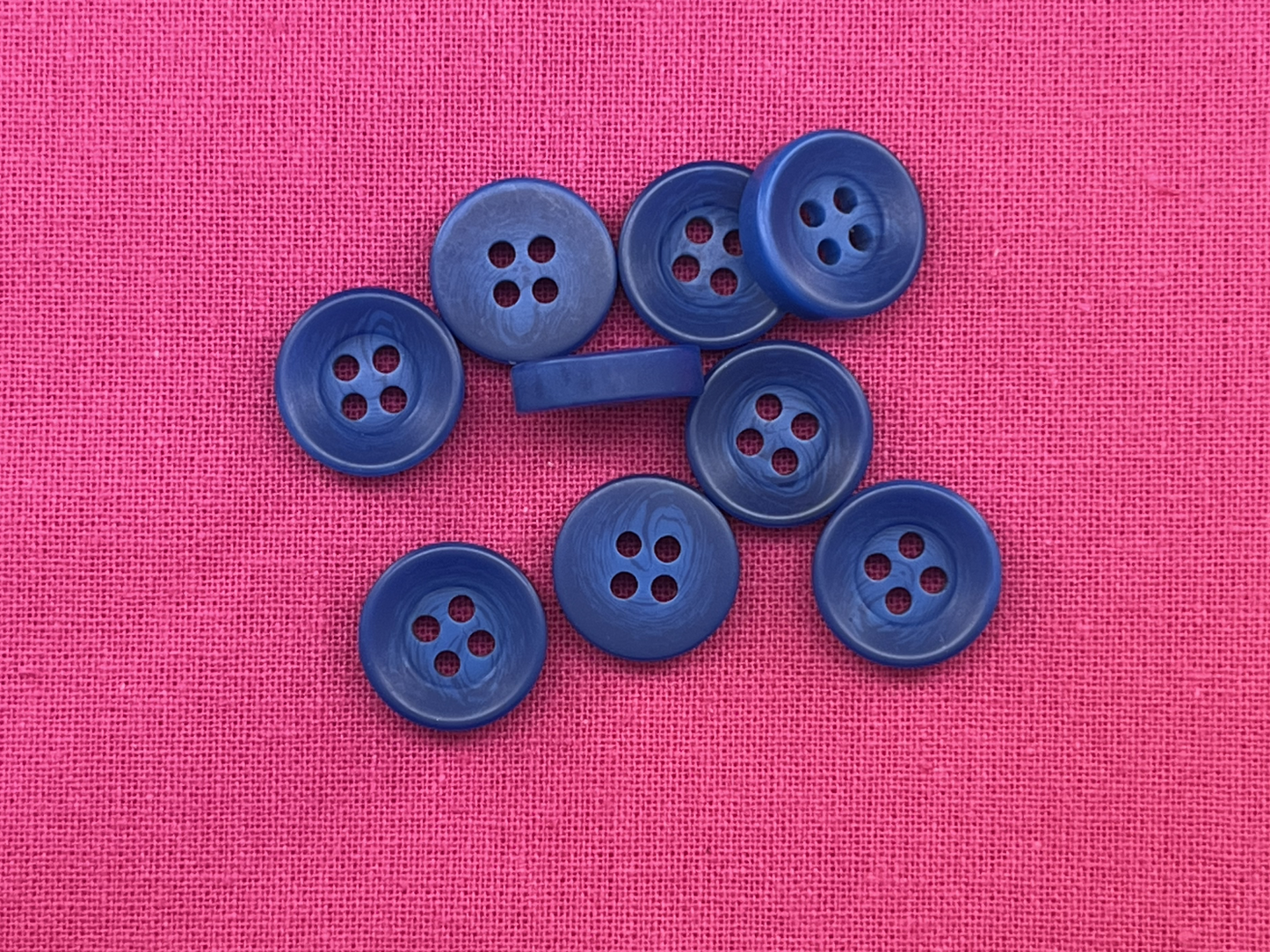 Coblat Blue Corozo Imitation Buttons, Recycled Plastic, 12.7mm (20L). 4-Hole Sew On for Shirts, Apparel, Sewing, Crafts
