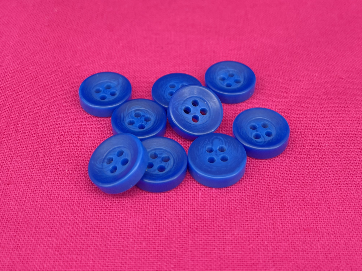 Coblat Blue Corozo Imitation Buttons, Recycled Plastic, 12.7mm (20L). 4-Hole Sew On for Shirts, Apparel, Sewing, Crafts