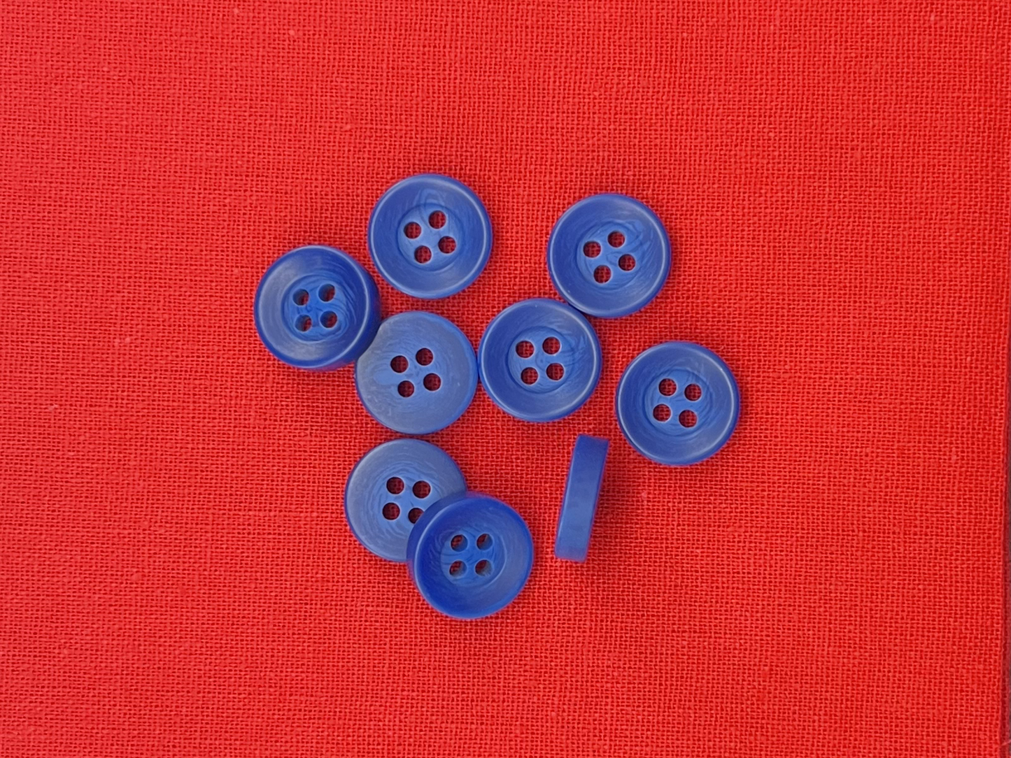 Coblat Blue Corozo Imitation Buttons, Recycled Plastic, 12.7mm (20L). 4-Hole Sew On for Shirts, Apparel, Sewing, Crafts