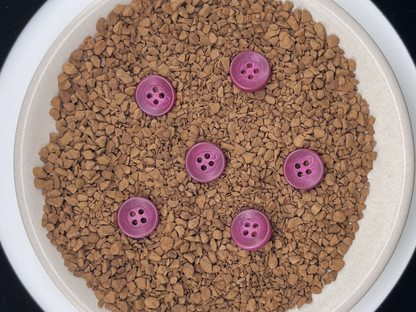 Rasberry Corozo Imitation Buttons, Recycled Plastic, 12.7mm (20L). 4-Hole Sew On for Shirts, Blouses, Kids Clothes, Apparel, Sewing, Crafts