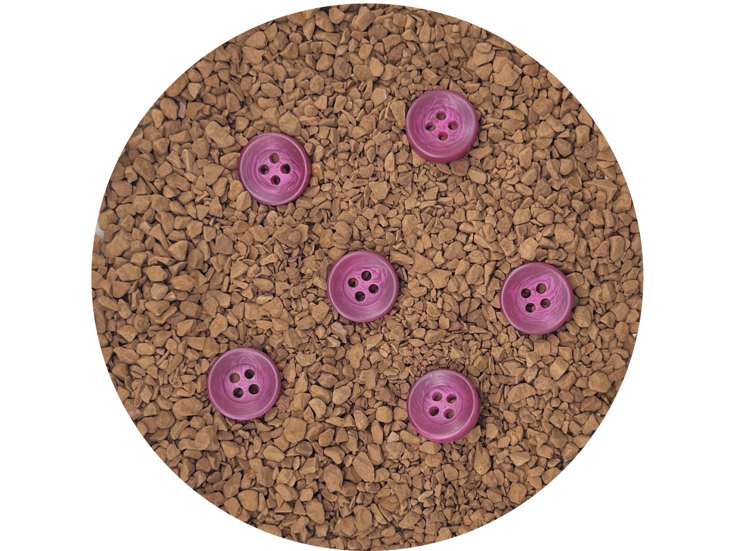 Rasberry Corozo Imitation Buttons, Recycled Plastic, 12.7mm (20L). 4-Hole Sew On for Shirts, Blouses, Kids Clothes, Apparel, Sewing, Crafts