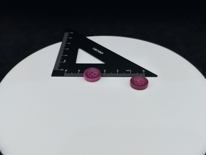 Rasberry Corozo Imitation Buttons, Recycled Plastic, 12.7mm (20L). 4-Hole Sew On for Shirts, Blouses, Kids Clothes, Apparel, Sewing, Crafts