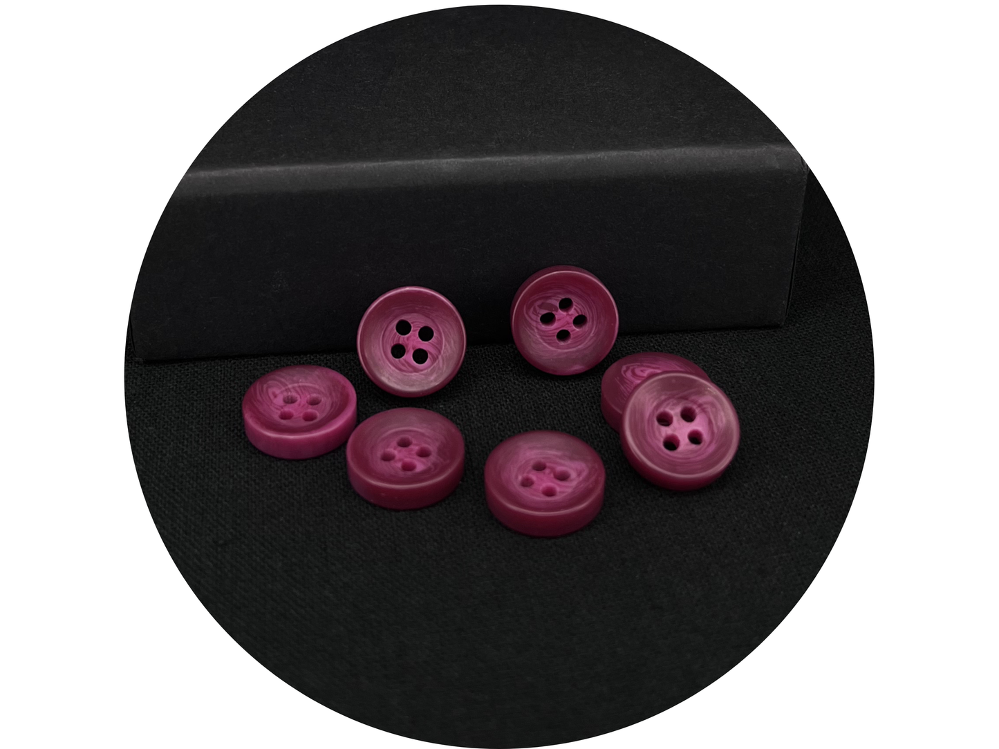 Rasberry Corozo Imitation Buttons, Recycled Plastic, 12.7mm (20L). 4-Hole Sew On for Shirts, Blouses, Kids Clothes, Apparel, Sewing, Crafts