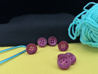 Rasberry Corozo Imitation Buttons, Recycled Plastic, 12.7mm (20L). 4-Hole Sew On for Shirts, Blouses, Kids Clothes, Apparel, Sewing, Crafts