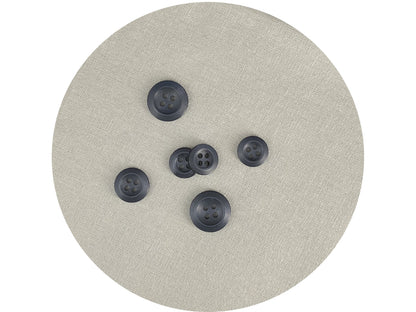 Marineblaue Perlmutt-Imitat-Knöpfe, recycelter Kunststoff, 11.5mm-15mm (18L-24L), 4-Loch zum Annähen für Hemden, Hosen, Blusen, Kleider & Bastelarbeiten