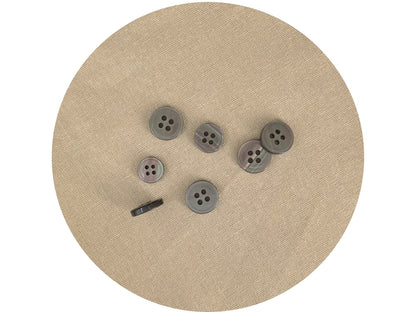 Leichte, neutrale, gerandete Perlimitat-Knöpfe mit schönem Effekt, 9mm-11.5mm (14L-18L). 4-Loch zum Annähen für Hemden, Blusen & Bekleidung