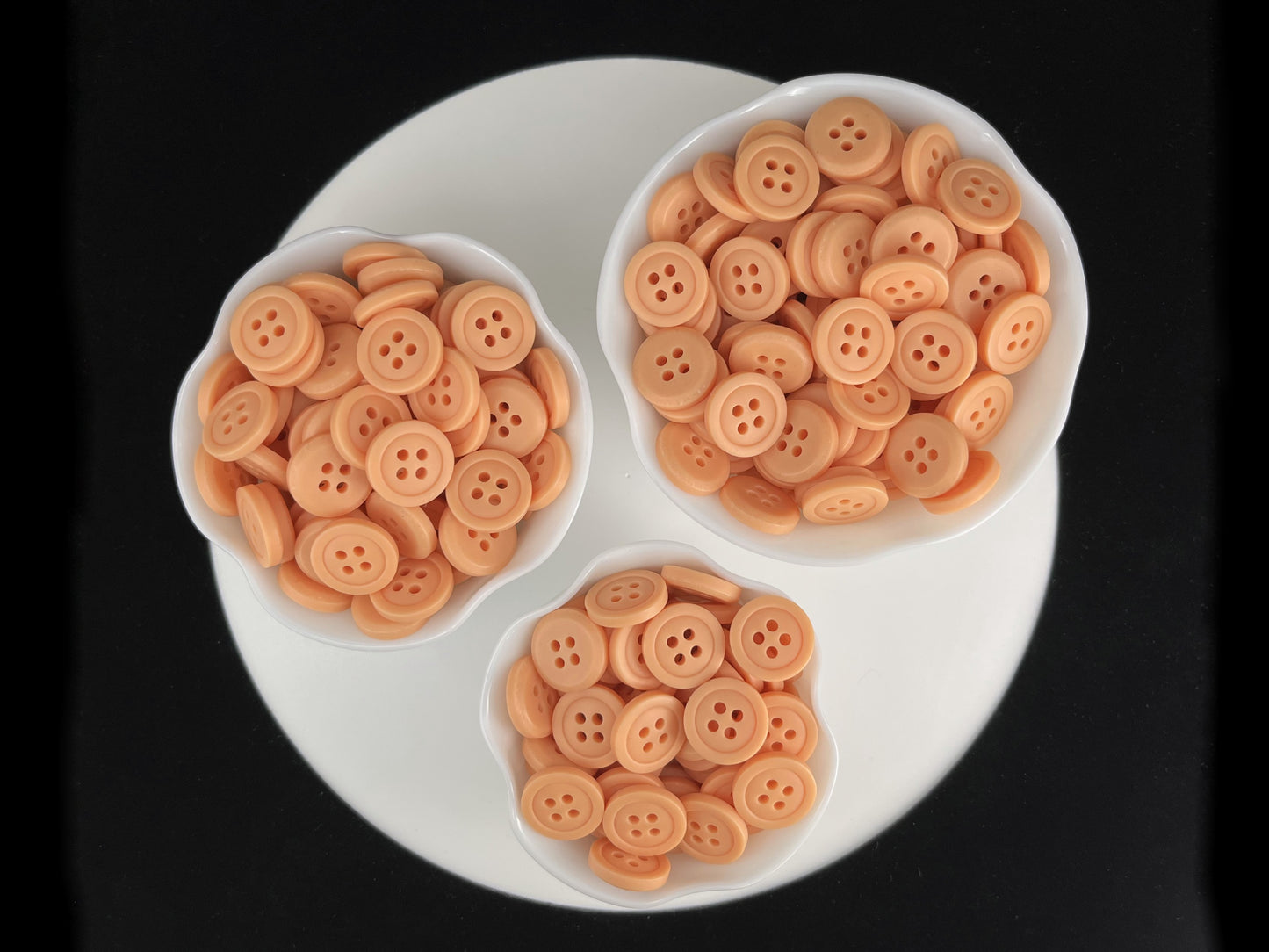 Premium Aprikosenknöpfe, recycelter Kunststoff, 12,7 mm (20L). 4-Loch zum Annähen für Hemden, Hosen, Blusen, Kleider, Röcke, Bekleidung, Kinderkleidung