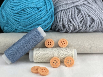 Premium Aprikosenknöpfe, recycelter Kunststoff, 12,7 mm (20L). 4-Loch zum Annähen für Hemden, Hosen, Blusen, Kleider, Röcke, Bekleidung, Kinderkleidung