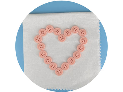 Pastellrosa Knöpfe, recyceltes Plastik, 12,7 mm (20L). 4-Loch-Annähknöpfe für Hemden, Hosen, Blusen, Kleider, Röcke, Bekleidung, Kinderkleidung