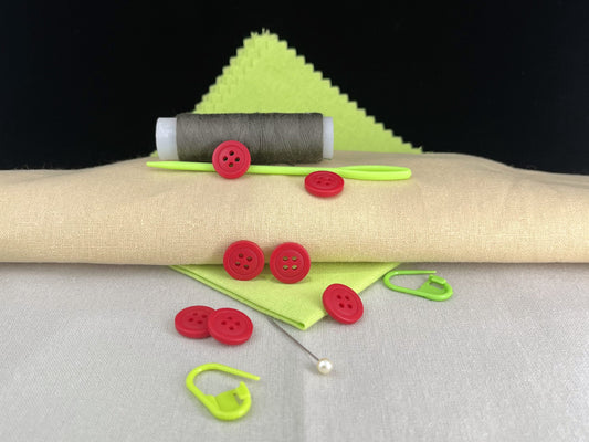 Vibrant Red Buttons, Recycled Plastic, 12.7mm (20L). 4-Hole Sew On for Shirts, Pants, Blouses, Dresses, Skirts, Apparel, Kids Clothes