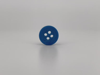 Dusk Blue Corozo Imitation Buttons, Recycled Plastic, 12.7mm (20L). 4-Hole Sew On for Shirts, Apparel, Sewing, Crafts