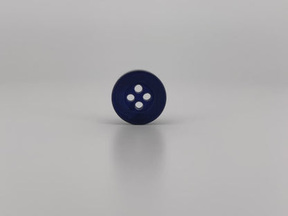 Marineblaue Corozo-Imitatknöpfe, recycelter Kunststoff, 12,7 mm (20L). 4-Loch zum Annähen für Hemden, Blusen, Kinderkleidung, Bekleidung, Nähen, Basteln