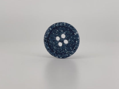 Marineblaue Steinimitat-Knöpfe, 10-20mm (16L-32L). Recyceltes Plastik, 4-Loch zum Annähen für Hemden, Hosen, Kleider, Mäntel, Jacken
