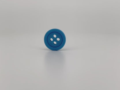 Vibrant Blue Buttons, Recycled Plastic, 12.7mm (20L). 4-Hole Sew On for Shirts, Pants, Blouses, Dresses, Skirts, Apparel, Kids Clothes