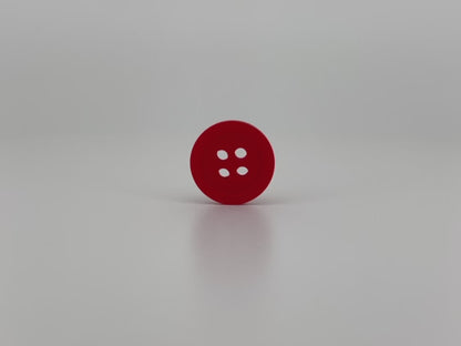 Leuchtend rote Knöpfe, recycelter Kunststoff, 12,7 mm (20L). 4-Loch zum Annähen für Hemden, Hosen, Blusen, Kleider, Röcke, Bekleidung, Kinderkleidung