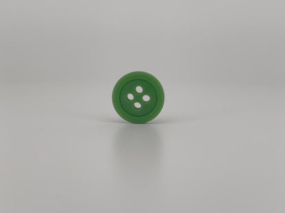 Muted Green Buttons, Recycled Plastic, 12.7mm (20L). 4-Hole Sew On for Shirts, Pants, Blouses, Dresses, Skirts, Apparel, Kids Clothes