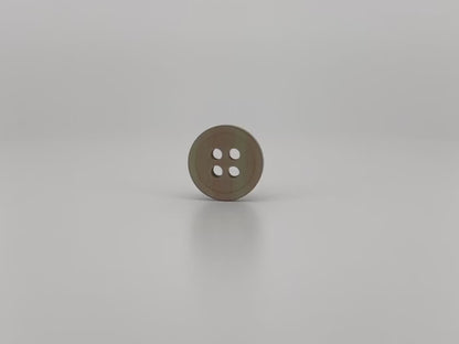 Beige Knöpfe in Perlimitation mit Rand und wunderschönem Effekt, 9mm-11.5mm (14L-18L). 4-Loch zum Annähen für Hemden, Blusen & Bekleidung