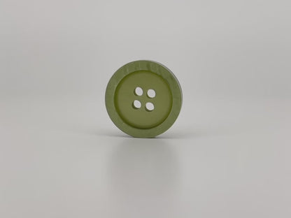 Beautiful Muted Green Pearl Imitation Buttons, 18mm (28L). Round 4-Hole Sew On for Jackets, Coats, Apparel & Craft Projects