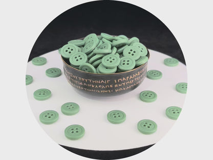 Premium grüne Knöpfe, recycelter Kunststoff, 12,7 mm (20L). 4-Loch Annähknöpfe für Hemden, Hosen, Blusen, Kleider, Röcke, Bekleidung, Kinderkleidung