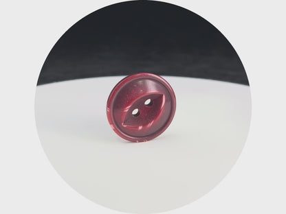 Bordeaux Rot Fischauge Perlenimitat-Knöpfe, Mehrfarbig, 18-23mm (28L, 32L & 36L). 2-Loch zum Annähen für Jacken, Mäntel, Bekleidung, Bastelarbeiten