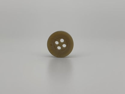 Steinbeige Corozo-Imitat-Knöpfe, recycelter Kunststoff, 12,7 mm (20L). 4-Loch zum Annähen für Hemden, Bekleidung, Nähen, Basteln