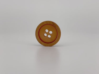 Beautiful Bronze Brown Pearl Imitation Buttons, 18mm (28L). Round 4-Hole Sew On for Jackets, Coats, Apparel & Craft Projects