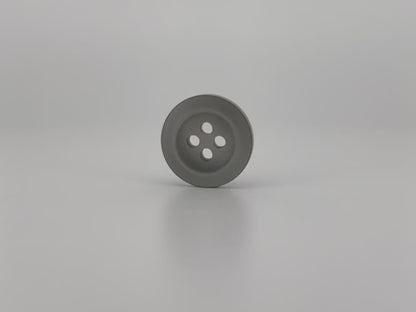 Knöpfe aus grauem Perlmuttimitat, recyceltem Kunststoff, 11,5mm-15mm (18L-24L), 4-Loch zum Annähen für Hemden, Hosen, Blusen, Kleider & Bastelarbeiten
