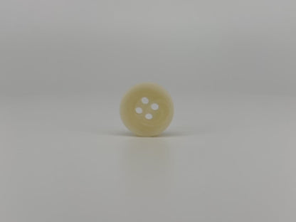 Natural Corozo Imitation Buttons, Recycled Plastic, 12.7mm (20L). Off-White. 4-Hole Sew On for Shirts, Apparel, Sewing, Crafts