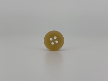 Beige Corozo Imitation Buttons, Recycled Plastic, 12.7mm (20L). 4-Hole Sew On for Shirts, Apparel, Sewing, Crafts