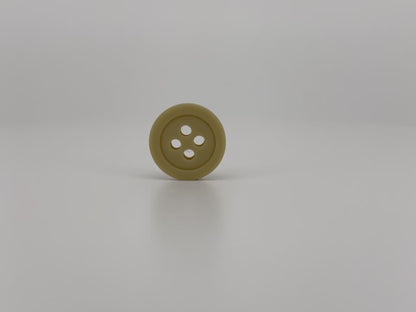 Olive Green Buttons, Recycled Plastic, 12.7mm (20L). 4-Hole Sew On for Shirts, Pants, Blouses, Dresses, Skirts, Apparel, Crafts