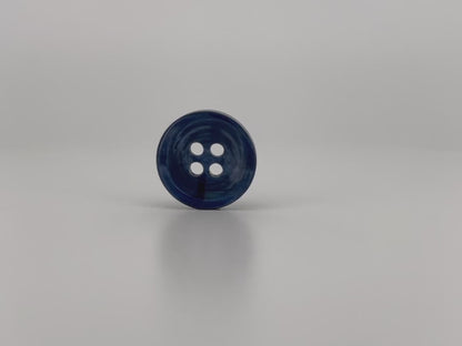 Dunkelblaue Perlenimitat-Knöpfe, 11,5 mm & 15 mm (18L & 24L), neutrale & dunkle Töne, 4-Loch zum Annähen für Hemden, Hosen, Blusen, Kleider & Bastelarbeiten