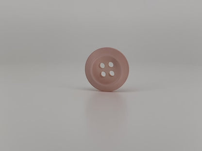 Rosafarbene Perlmutt-Imitat-Knöpfe, recyceltes Plastik, 11,5mm-15mm (18L-24L), 4-Loch zum Annähen für Hemden, Hosen, Blusen, Kleider & Bastelprojekte
