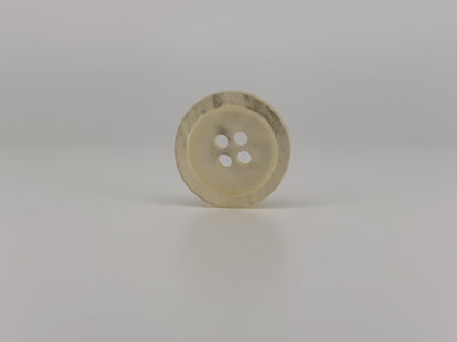 Beautiful Off-White Pearl Imitation Buttons, 18mm (28L). Round 4-Hole Sew On for Jackets, Coats, Apparel & Craft Projects