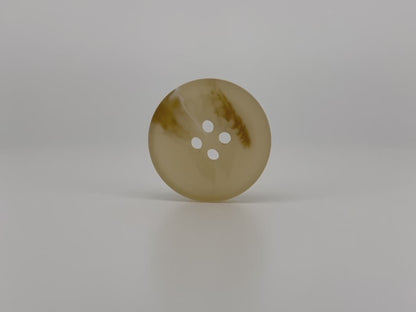 Beige Horn Imitation Buttons, 11.5-20mm (18L-32L). 4-Hole Sew On for Suits, Pants, Dresses, Coats, Jackets, Sweaters & Crafts