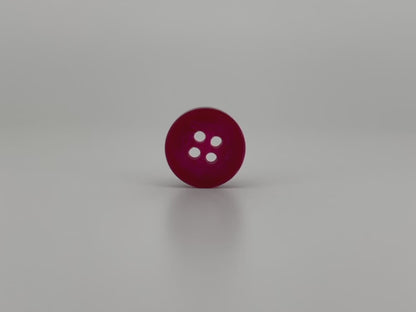 Rasberry Corozo Imitation Buttons, Recycled Plastic, 12.7mm (20L). 4-Hole Sew On for Shirts, Blouses, Kids Clothes, Apparel, Sewing, Crafts