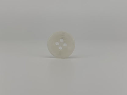 Weiße Perlenimitationsknöpfe, 11,5 mm & 15 mm (18L & 24L), neutrale & dunkle Farbtöne, 4-Loch zum Annähen für Hemden, Hosen, Blusen, Kleider & Bastelarbeiten