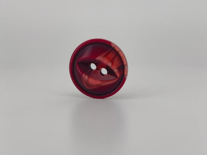Bordeaux Rot Fischauge Perlenimitat-Knöpfe, Mehrfarbig, 18-23mm (28L, 32L & 36L). 2-Loch zum Annähen für Jacken, Mäntel, Bekleidung, Bastelarbeiten
