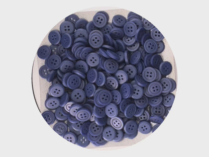 Dunkelblaue Knöpfe, recycelter Kunststoff, 12,7 mm (20L). 4-Loch zum Annähen für Hemden, Hosen, Blusen, Kleider, Röcke, Bekleidung, Kinderkleidung