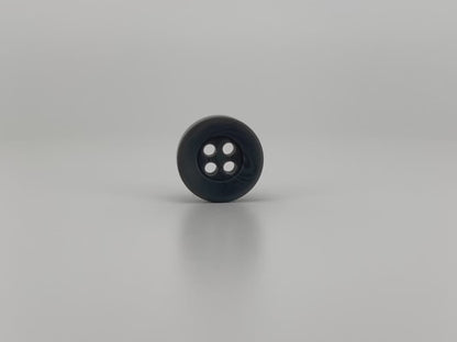 Dark Grey Corozo Imitation Buttons, Recycled Plastic, 12.7mm (20L). 4-Hole Sew On for Shirts, Apparel, Sewing, Crafts