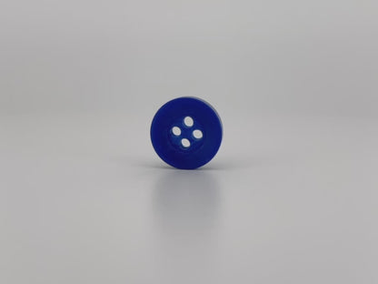 Coblat Blue Corozo Imitation Buttons, Recycled Plastic, 12.7mm (20L). 4-Hole Sew On for Shirts, Apparel, Sewing, Crafts
