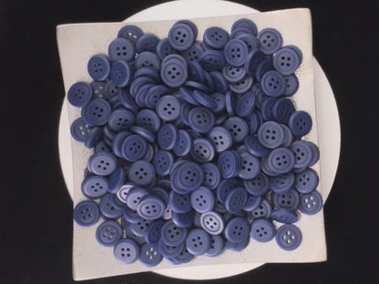 Dunkelblaue Knöpfe, recycelter Kunststoff, 12,7 mm (20L). 4-Loch zum Annähen für Hemden, Hosen, Blusen, Kleider, Röcke, Bekleidung, Kinderkleidung