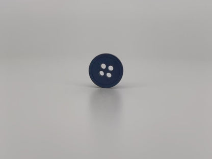 Blaue Knöpfe in Perlimitation mit Rand und schönem Effekt, 9mm-11.5mm (14L-18L). 4-Loch zum Annähen für Hemden, Blusen & Bekleidung
